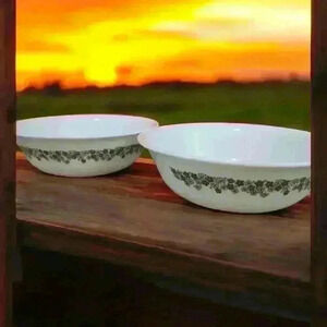 Vintage Crazy Daisy / Spring Blossom Cereal  Bowls Corelle Livingware By Corning